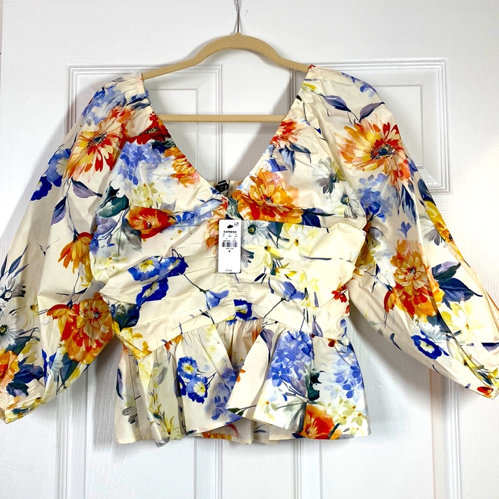 NWT Express Floral Blouse